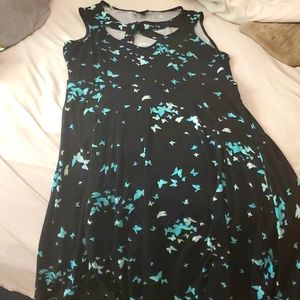 Torrid Black and teal floral dress